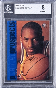 1996-97 Upper Deck SP #134 Kobe Bryant Rookie Card - BGS NM-MT 8
